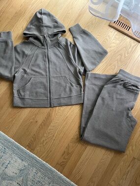 lululemon athletica Gray Zip Hoodie & Joggers Set